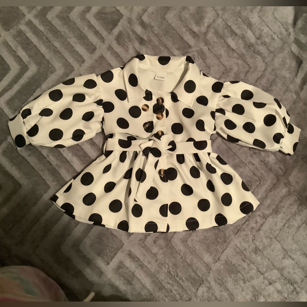 Polka Dots Trench Coat